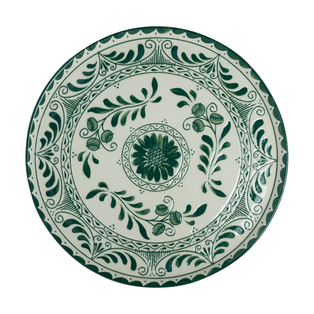 706-A103P802 9" Round Plate - China, Talavera Green