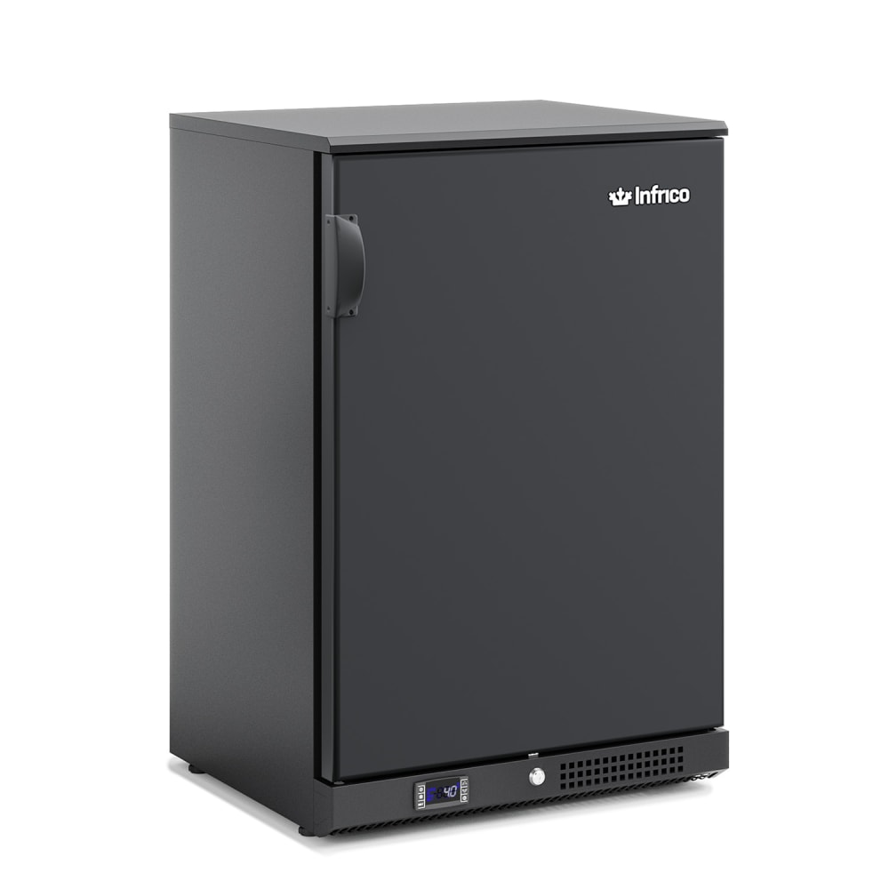 Infrico IMD-ERV15SD 23 5/8" Bar Refrigerator - 1 Swinging Solid Door, Black, 115v