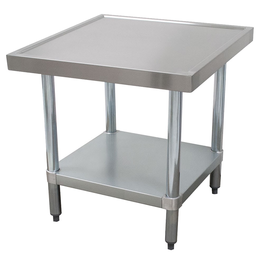 009-AGMT300X 30" Mixer Table w/ Galvanized Undershelf Base & Marine Edge, 30"D