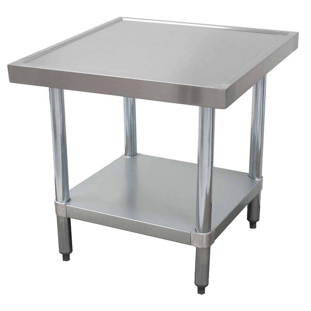 009-AGMT242X 24" Mixer Table w/ Galvanized Undershelf Base & Marine Edge, 24"D