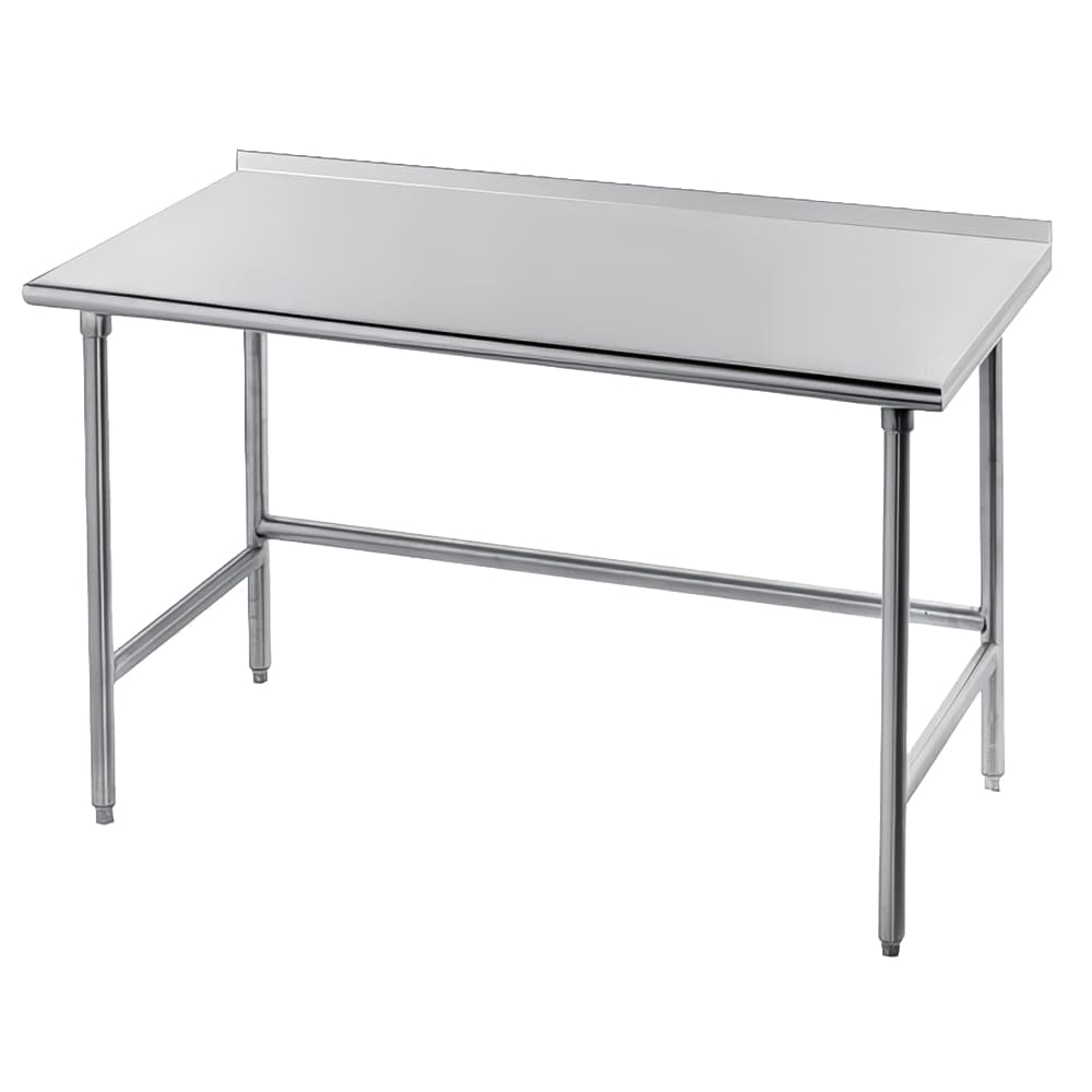 009-TFMG242 24" 16 ga Work Table w/ 304 Series Stainless Top, 1 1/2" Backsplash