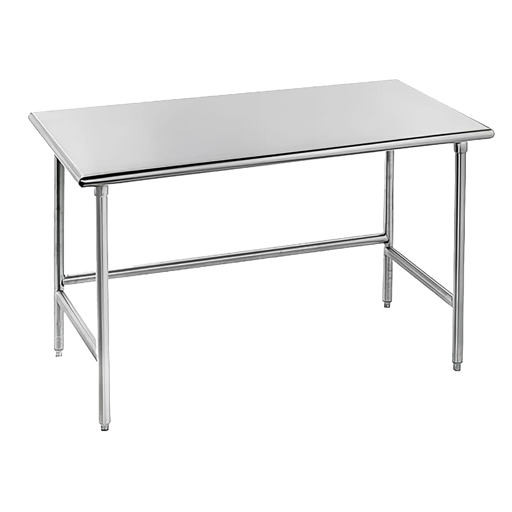009-TSS304 48" 14 ga Work Table w/ 304 Series Stainless Flat Top