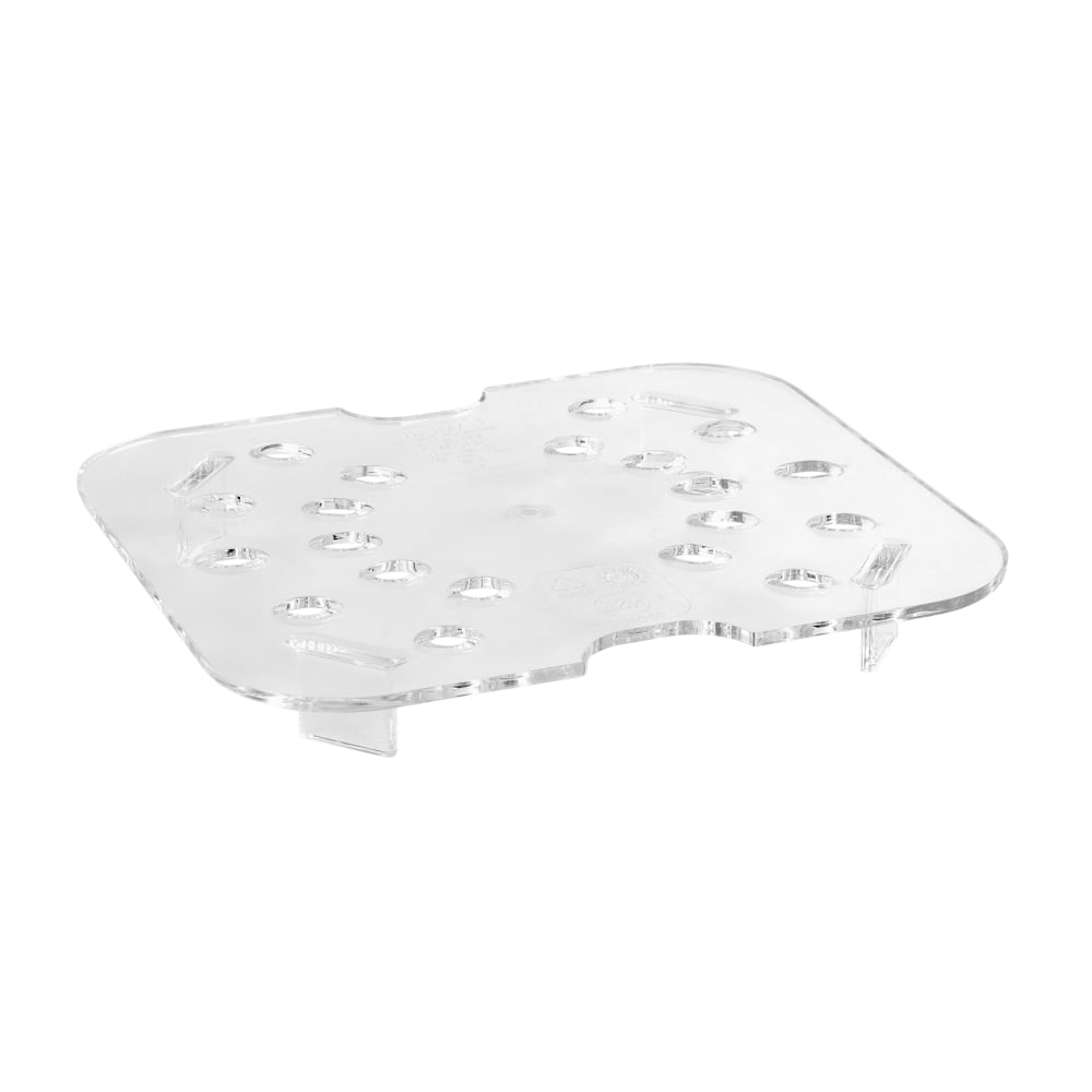 144-60CWD135 Camwear Food Pan Drain Shelf - 1/6 Size, Clear