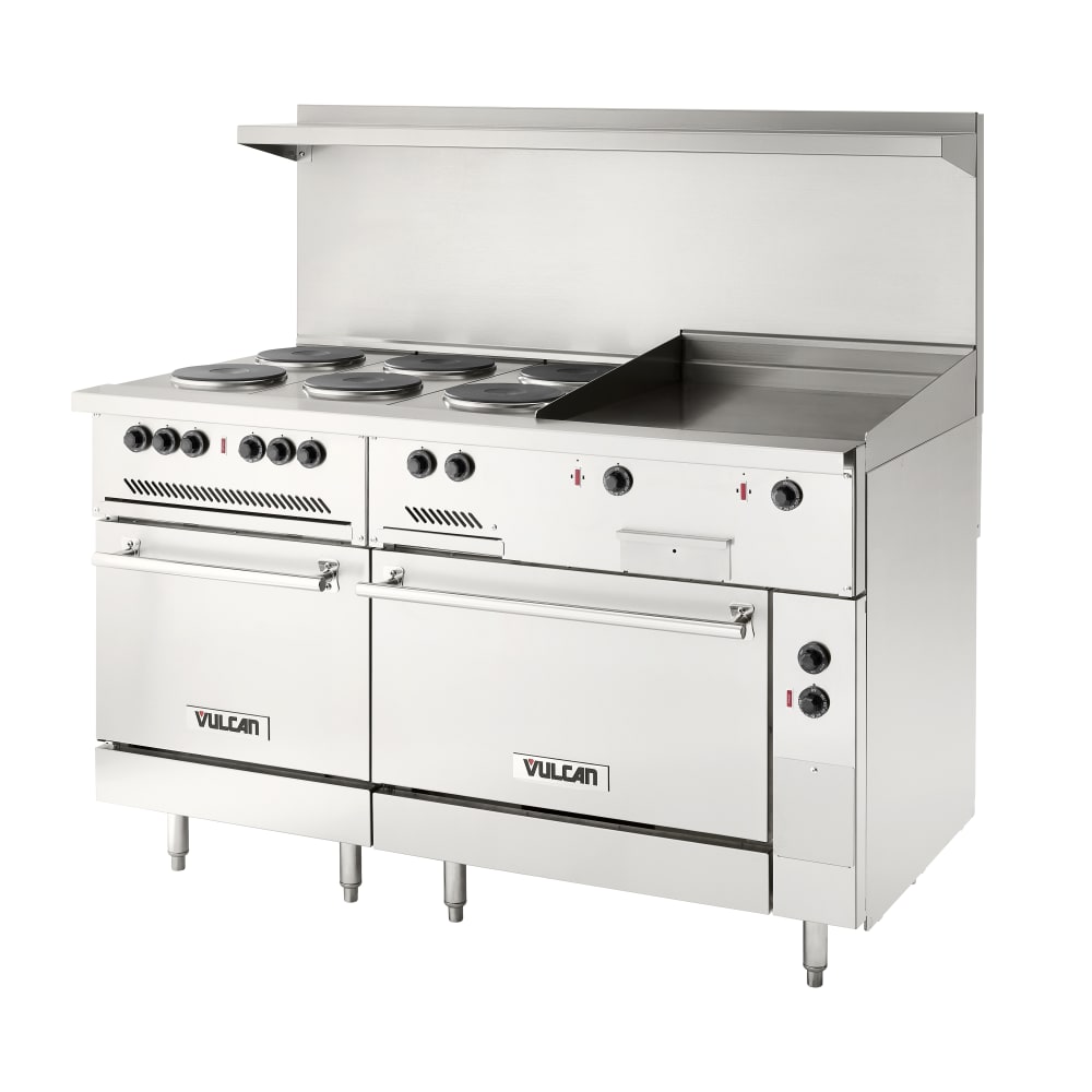 207-EV60SS6FP24G208 60" EV Series Electric Range w/ (6) French Hot Plates & (1) Griddle,...