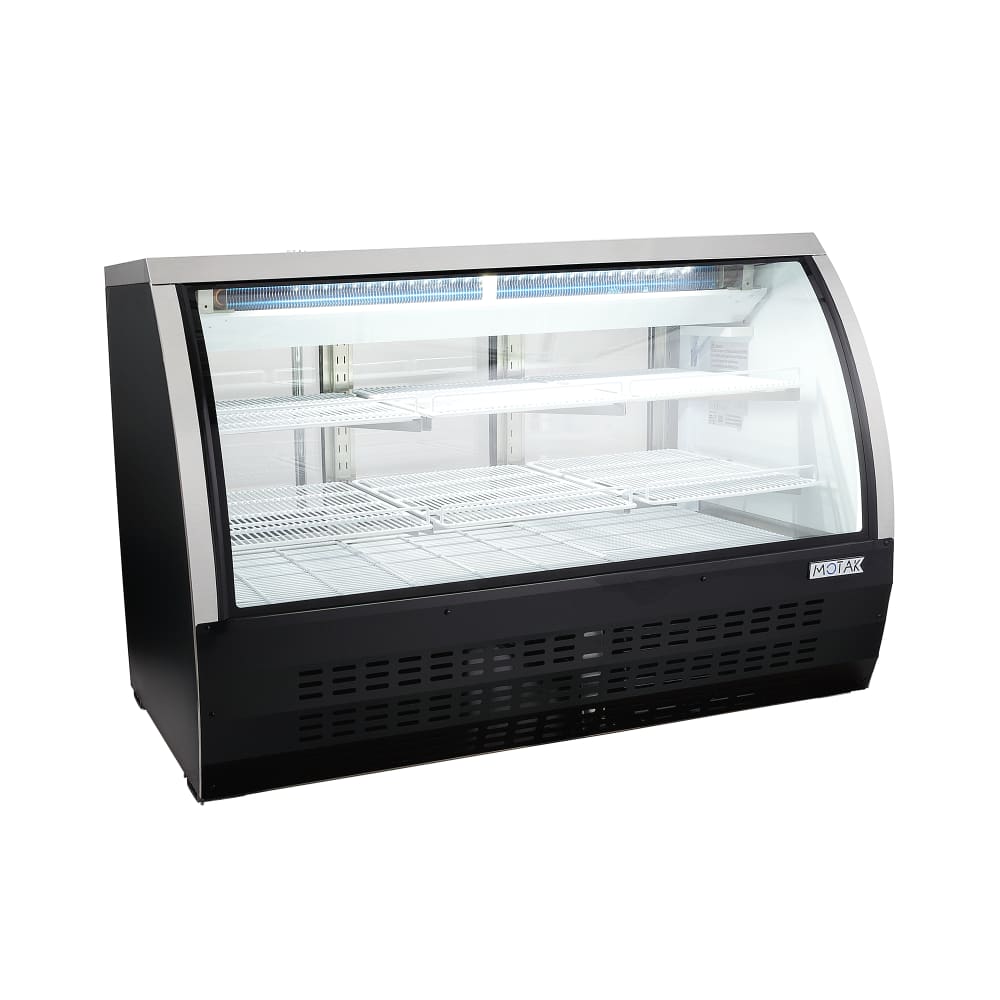 842-CDC64 64 1/4" Full Service Deli Case w/ Curved Glass - (3) Levels, 115v