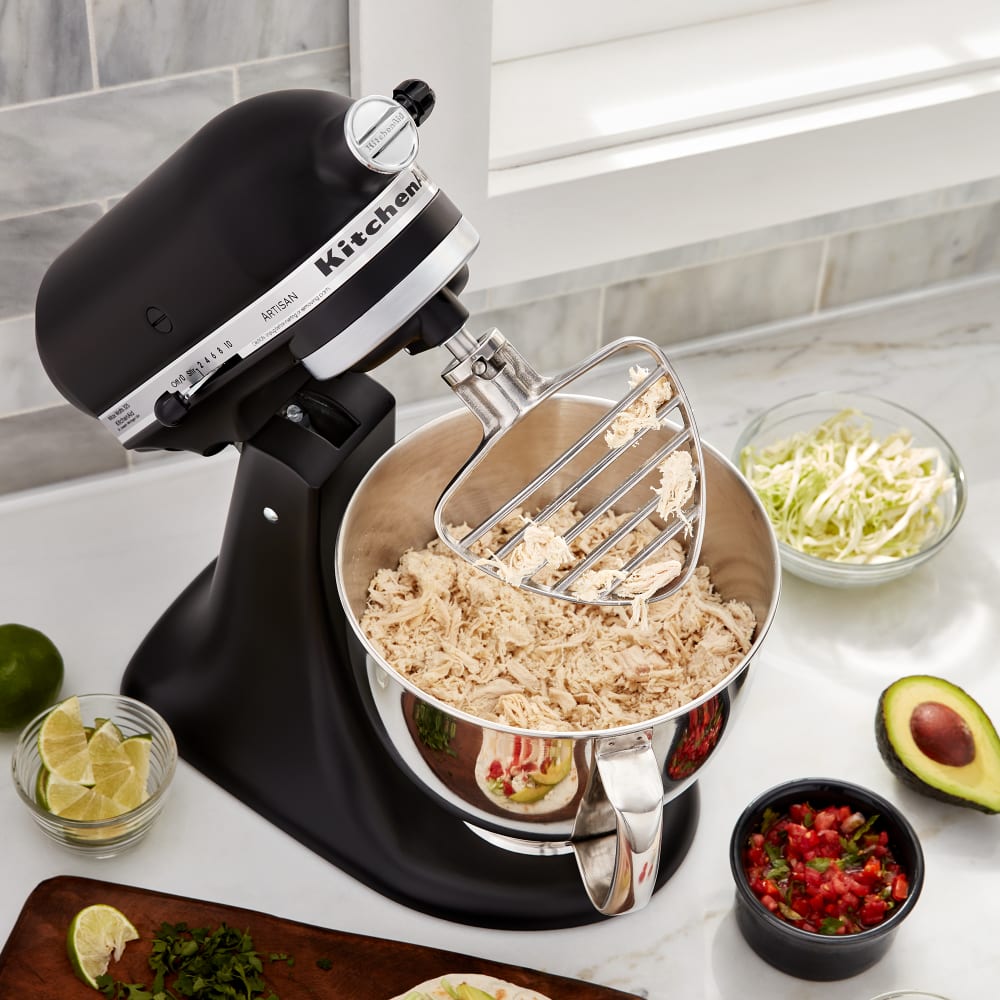 KitchenAid KSM150PSBM 10 Speed Artisan 5 Quart Tilt Head Stand Mixer Black Matte