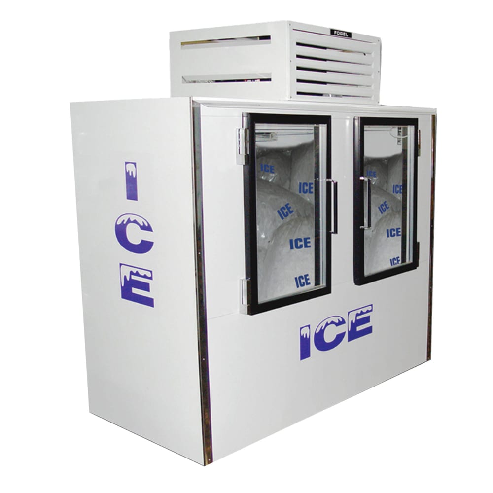 Fogel ICB-2-GL 76"W Indoor Ice Merchandiser w/ (225) 7 lb Bag Capacity - Glass Doors, 115v