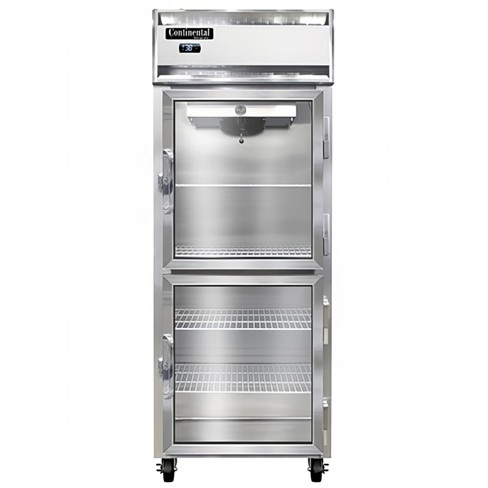 160-1RENSAGDHD 28 1/2" One Section Reach In Refrigerator, (2) Right Hinge Glass Doors, 115v
