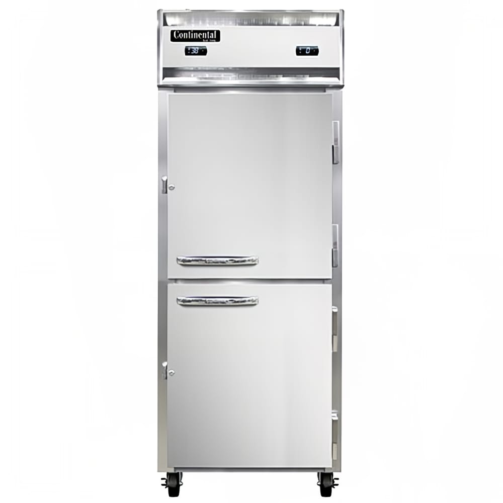 160-1RFENSAHD 28 1/2" One Section Commercial Combo Refrigerator Freezer - Solid Doors, Dual...