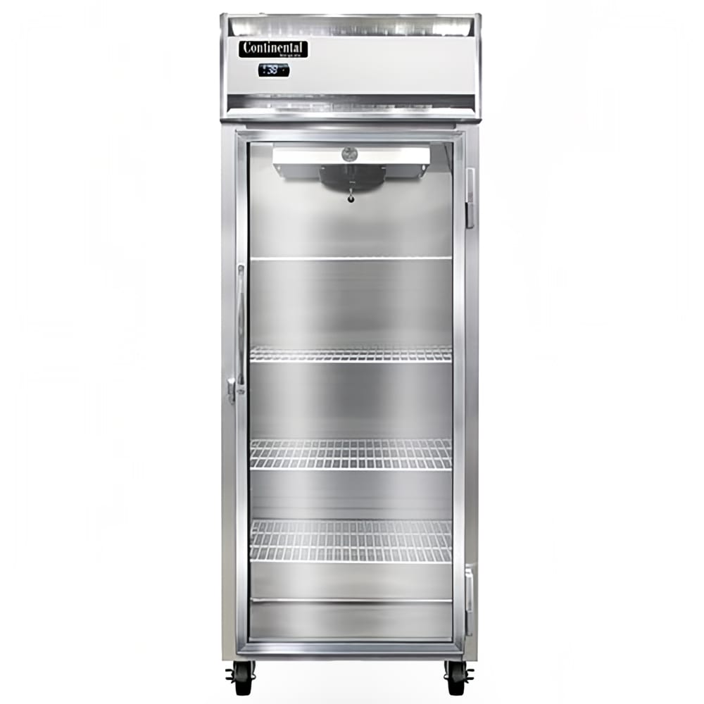 160-1RENSAGD 28 1/2" One Section Reach In Refrigerator, (1) Right Hinge Glass Door, 115v