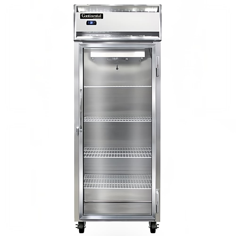 160-1RESNSAGD 28 1/2" One Section Reach In Refrigerator, 1 Right Hinge Glass Door, 115v