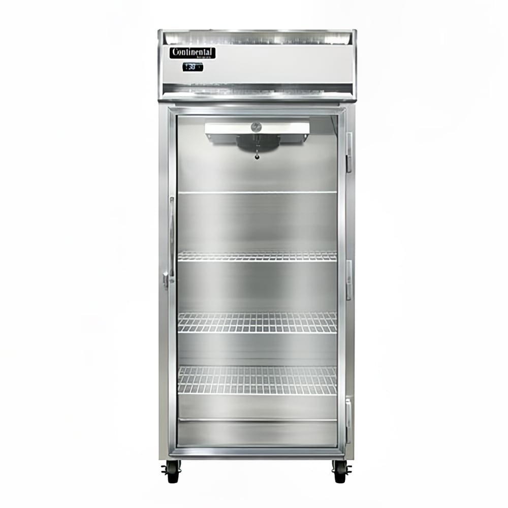 160-1RXSNGD 36 1/4" One Section Reach In Refrigerator, (1) Right Hinge Glass Door, Top Compr...