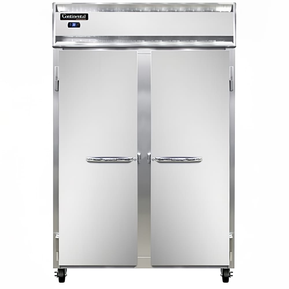 160-2RSNSS 52" Two Section Reach In Refrigerator, (2) Left/Right Hinge Solid Doors, Top Comp...