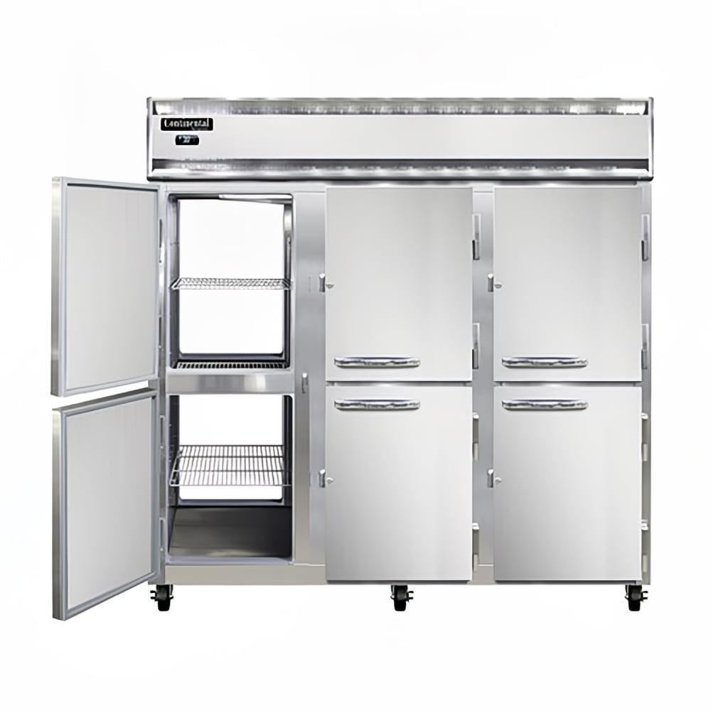 160-3FPTHD 78" Three Section Pass Thru Freezer, (12) Left/Right Hinge Solid Doors, 115/208-2...