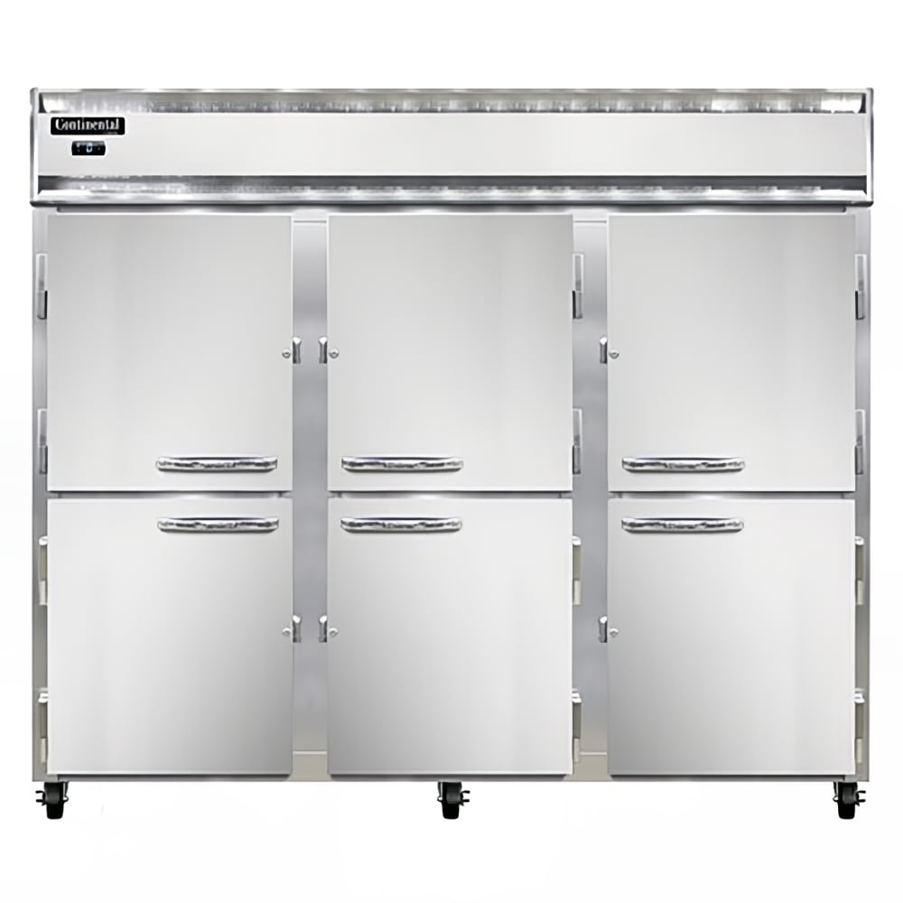 160-3FENSSHD 85 1/2" Three Section Reach In Freezer, (6) Left/Right Hinge Solid Doors, 115/2...