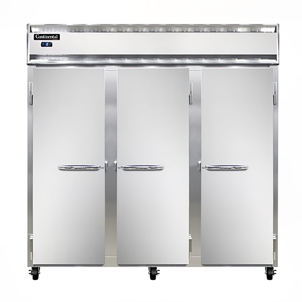 160-3FSN 78" Three Section Reach In Freezer, (3) Left/Right Hinge Solid Doors, 115/208-230v