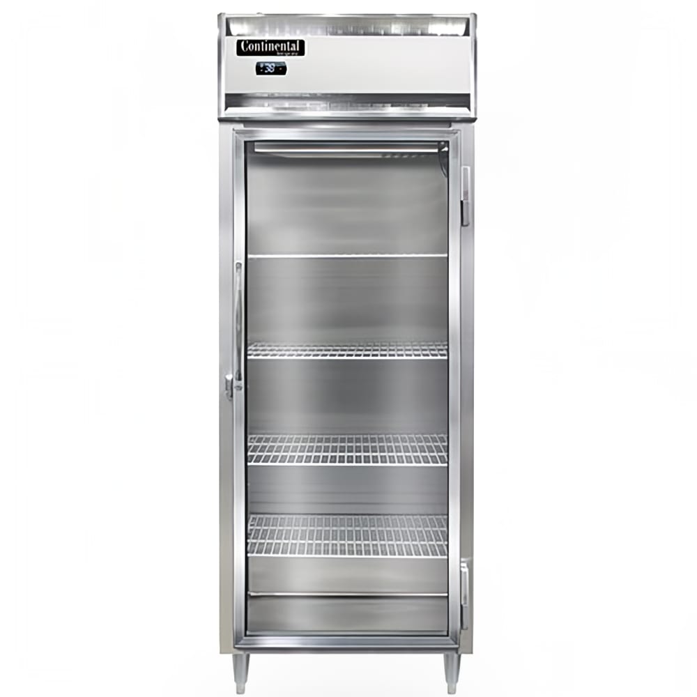 160-D1RENSAGD 28 1/2" One Section Reach In Refrigerator, (1) Right Hinge Glass Door, Top Com...