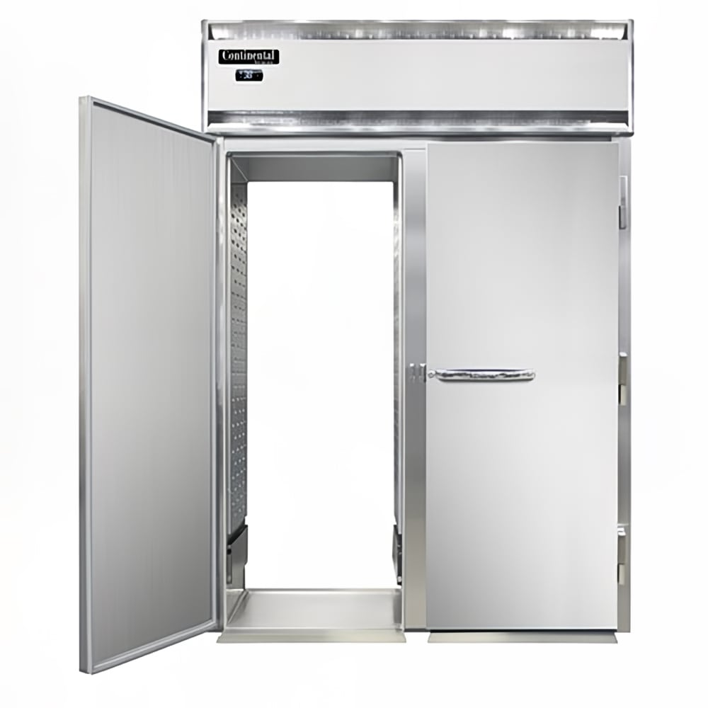 160-D2RINRTE 68 1/2" Two Section Roll Thru Refrigerator, (4) Left/Right Hinge Solid Doors, T...