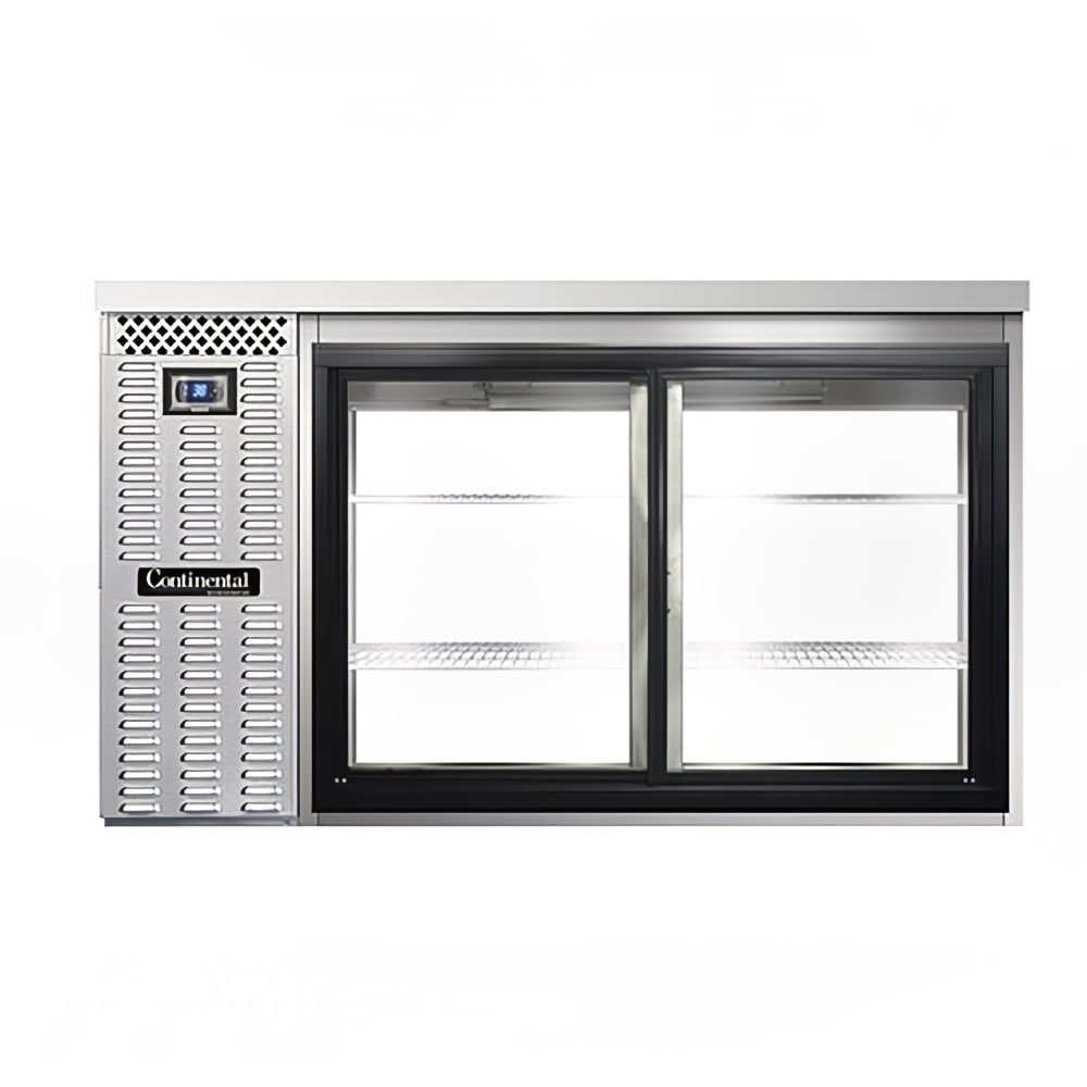 160-BB59SNSSSGDPT 59" Bar Refrigerator - 4 Sliding Glass Doors, Stainless, 115v