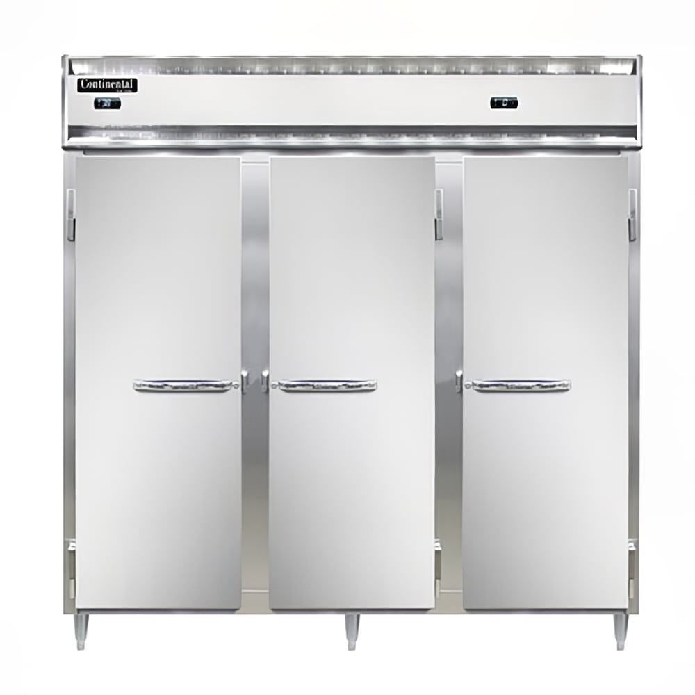 160-D3RRFNSA 78" Designer Line Three Section Commercial Combo Refrigerator Freezer - Solid D...