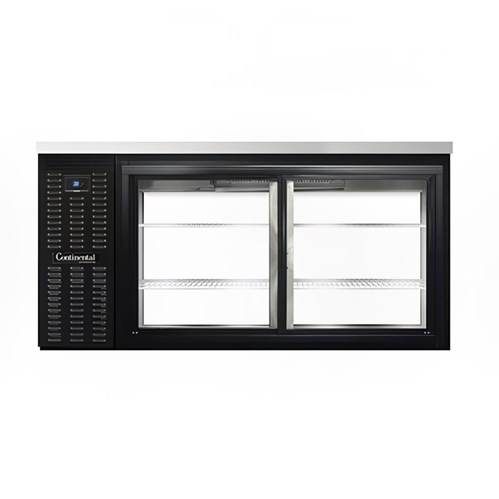 160-BB69SNSGDPT 69" Bar Refrigerator - 4 Sliding Glass Doors, Black, 115v