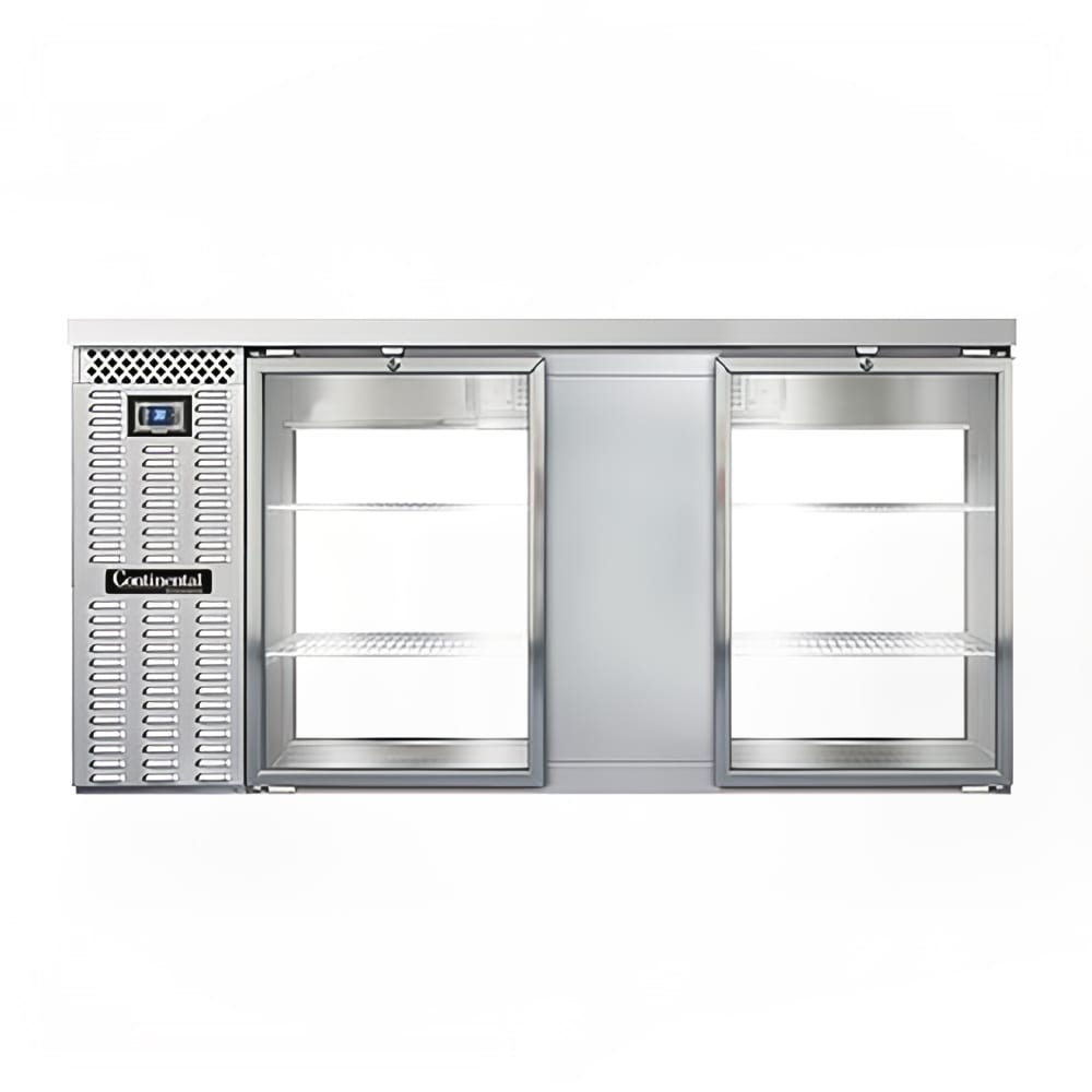 160-BB69SNSSGDPT 69" Bar Refrigerator - 4 Swinging Glass Doors, Stainless, 115v