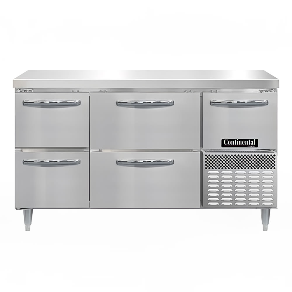 160-DFA60NSSD 60" W Worktop Freezer w/ (2) Sections, (1) Door, (2) Drawers, 115v