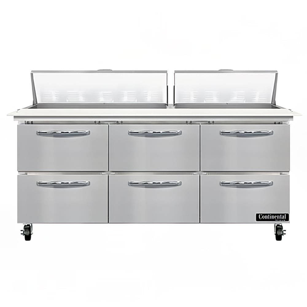 160-SW72N18CD 72" Sandwich/Salad Prep Table w/ Refrigerated Base, 115v