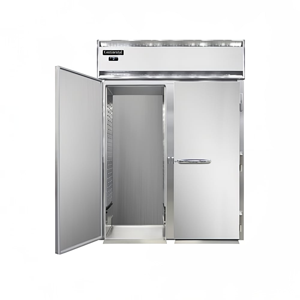 160-D2FINSS 68 1/2" Designer Line Two Section Roll In Freezer, (2) Left/Right Hinge Solid Do...