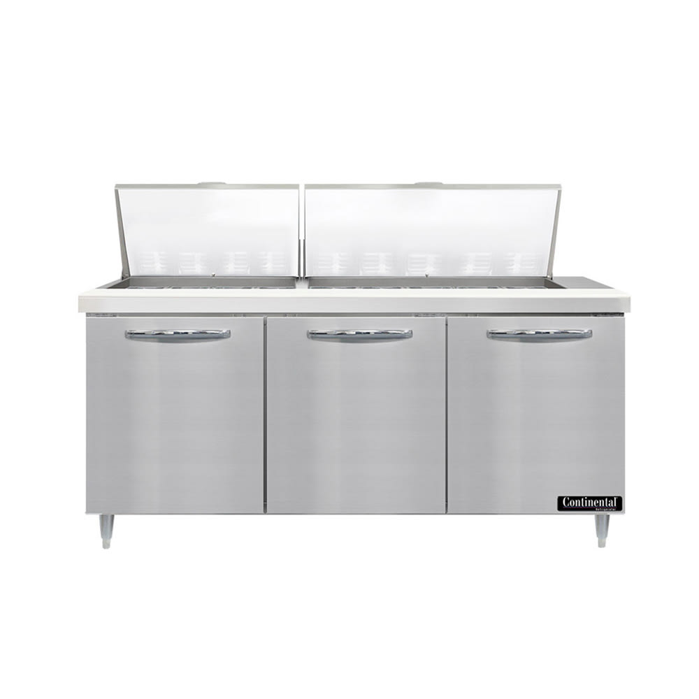 160-D72N27M 72" Designer Line Sandwich/Salad Prep Table w/ Refrigerated Base, 115v