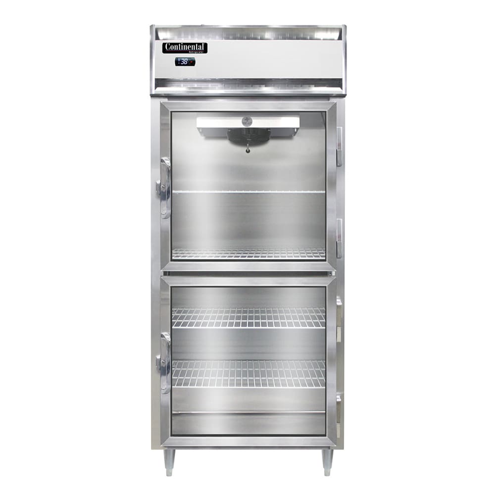 160-D1RXSNGDHD 36 1/4" One Section Reach In Refrigerator, (2) Right Hinge Glass Doors, Top C...