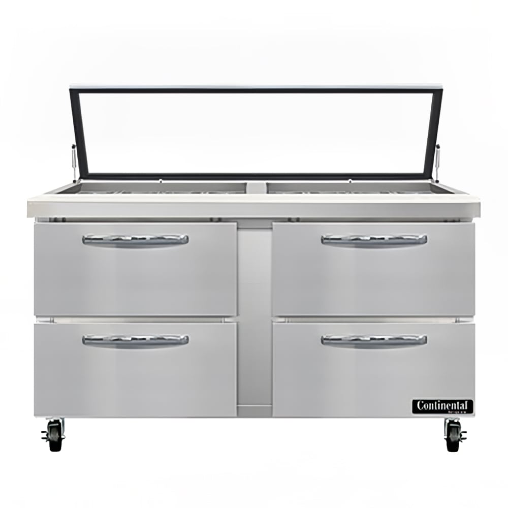 160-SW60N24MHGLD 60" Sandwich/Salad Prep Table w/ Refrigerated Base, 115v