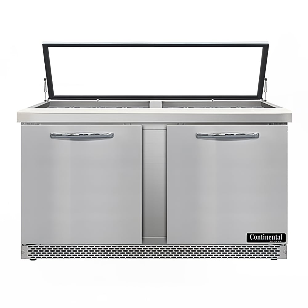 160-SW60N24MHGLFB 60" Sandwich/Salad Prep Table w/ Refrigerated Base, 115v