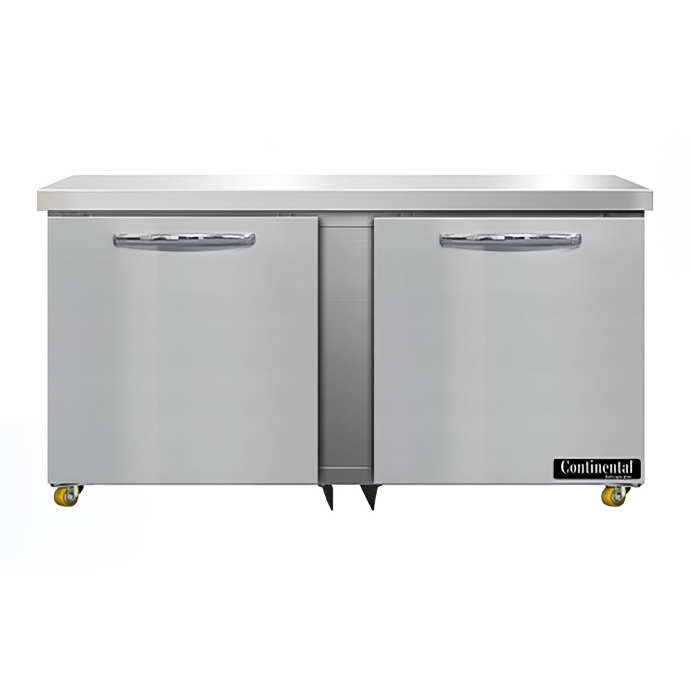 160-DF60NU 60" W Undercounter Freezer w/ (2) Sections & (2) Doors, 115v