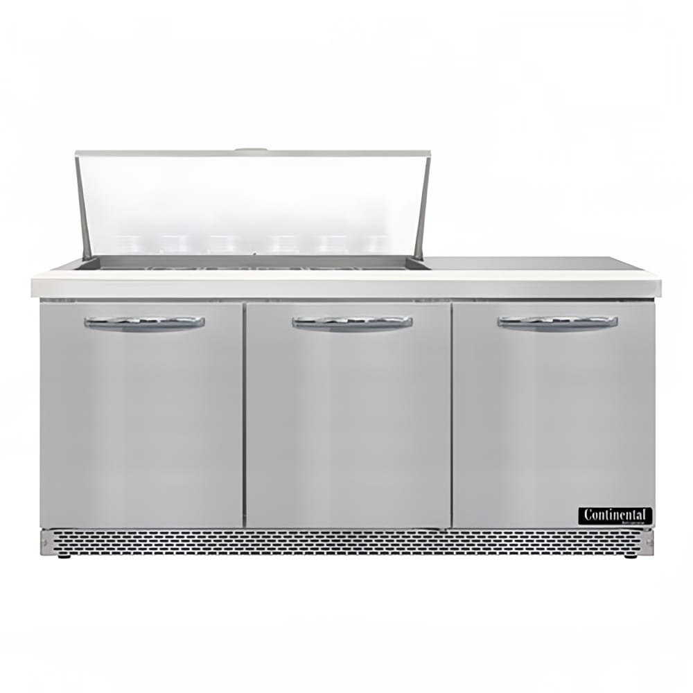 160-D72N18MFB 72" Designer Line Sandwich/Salad Prep Table w/ Refrigerated Base, 115v