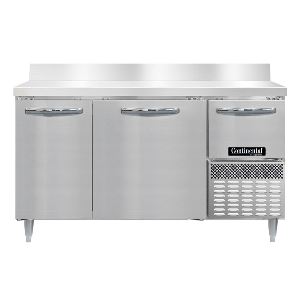 160-DRA60NSSBS 60" Worktop Refrigerator w/ (3) Sections, 115v
