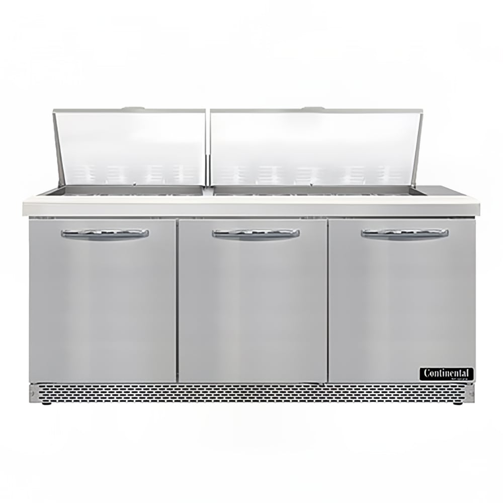 160-SW72N27MFB 72" Sandwich/Salad Prep Table w/ Refrigerated Base, 115v