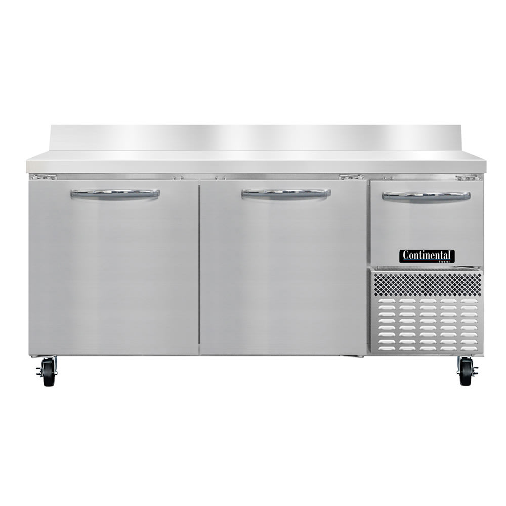 160-FA68NBS 68" W Worktop Freezer w/ (3) Sections & (3) Doors, 115v