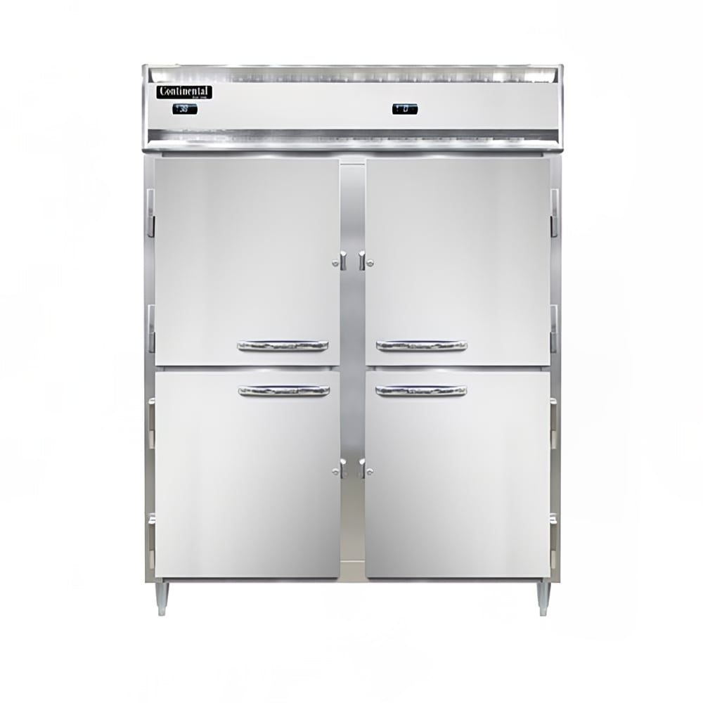 160-D2RFENSSHD 57" Designer Line Two Section Commercial Combo Refrigerator Freezer - Solid D...