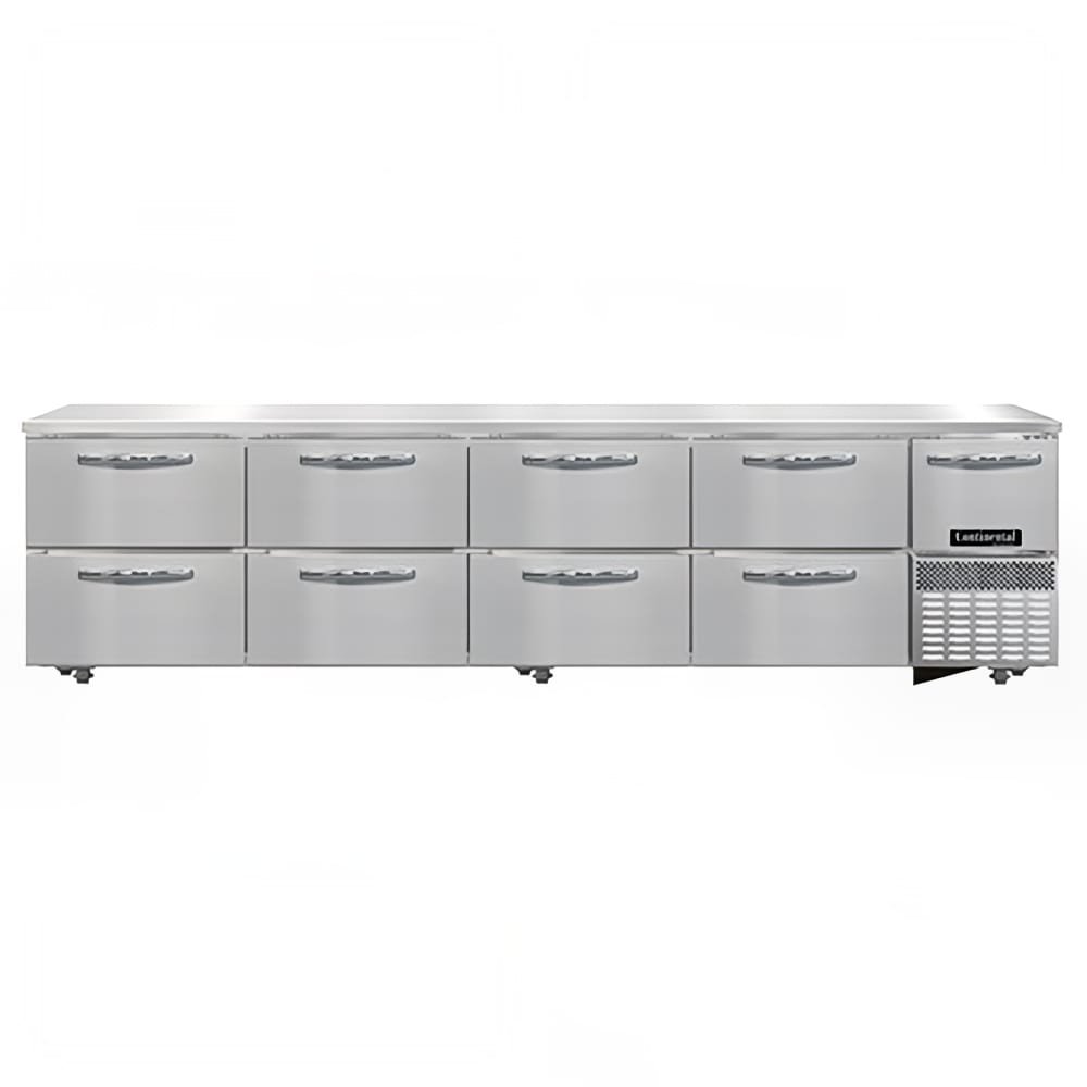 160-RA118NUD 118" W Undercounter Refrigerator w/ (5) Sections, (1) Door, (8) Drawers, 115v