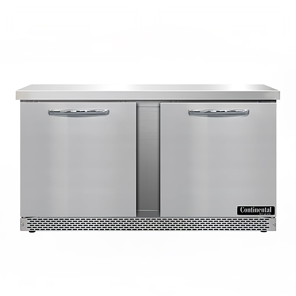160-SWF60NFB 60" W Worktop Freezer w/ (2) Sections & (2) Doors, 115v