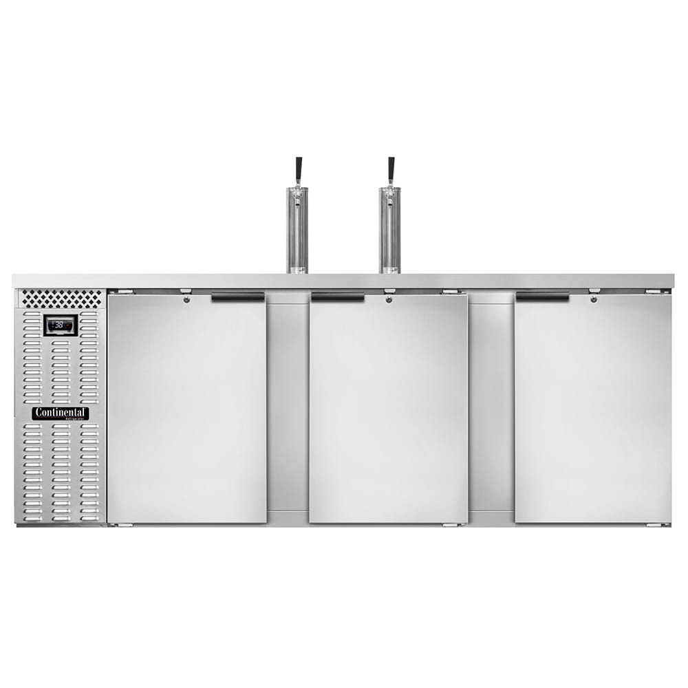 160-KC90NSS 90" Kegerator Beer Dispenser w/ (4) Keg Capacity - (2) Column, Stainless, 115v