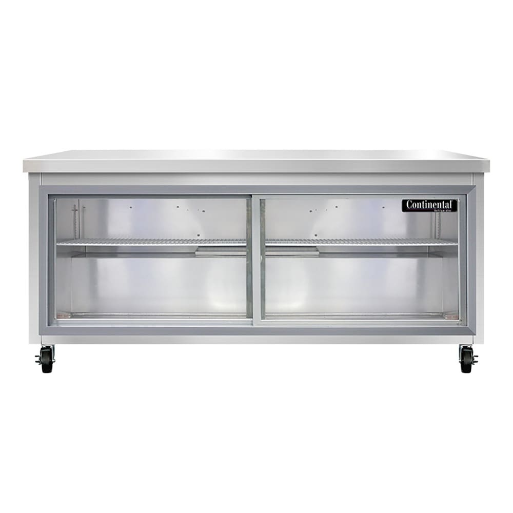 160-SW72NSGD 72" Worktop Refrigerator w/ (2) Sections, 115v