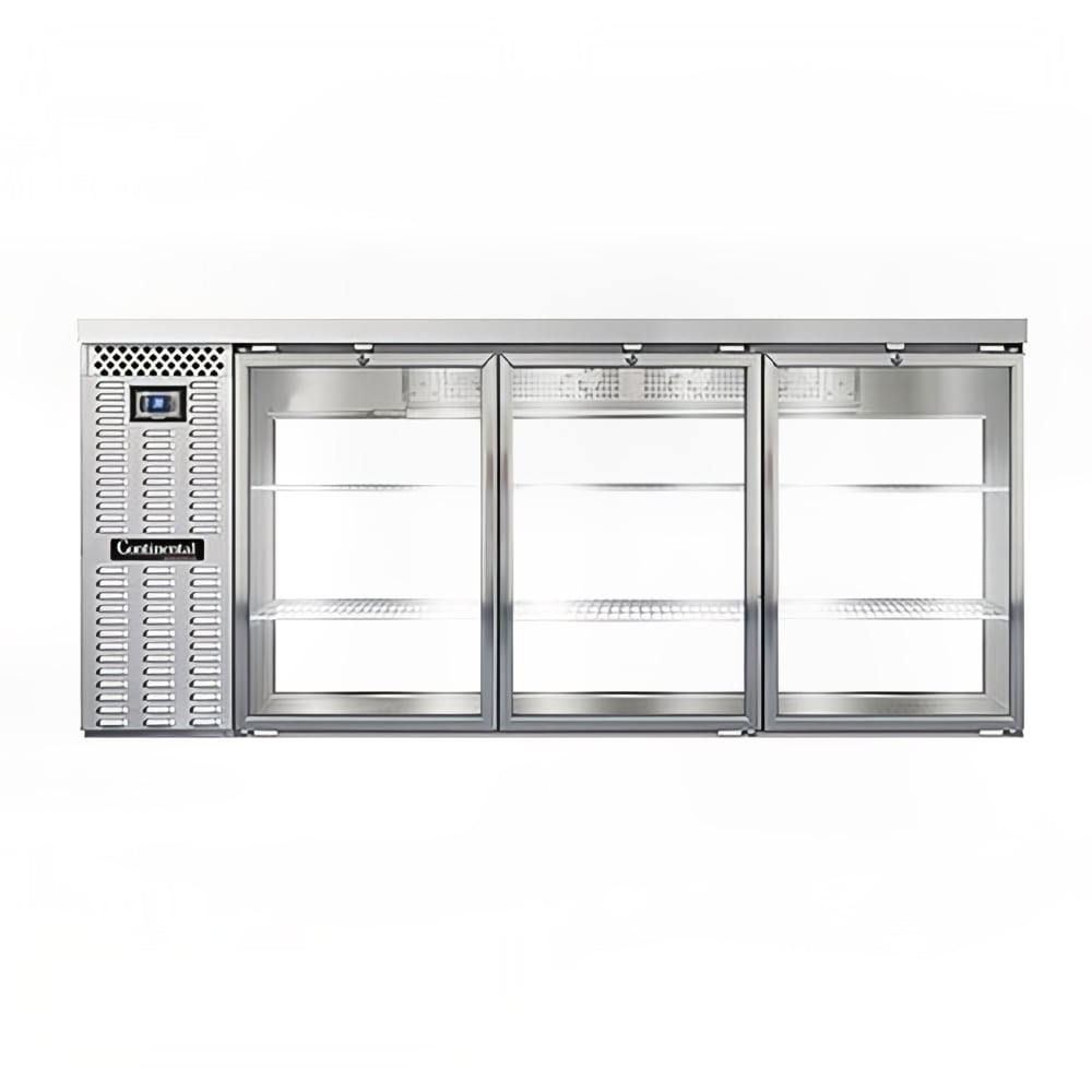 160-BB79SNSSGDPT 79" Bar Refrigerator - 6 Swinging Glass Doors, Stainless, 115v