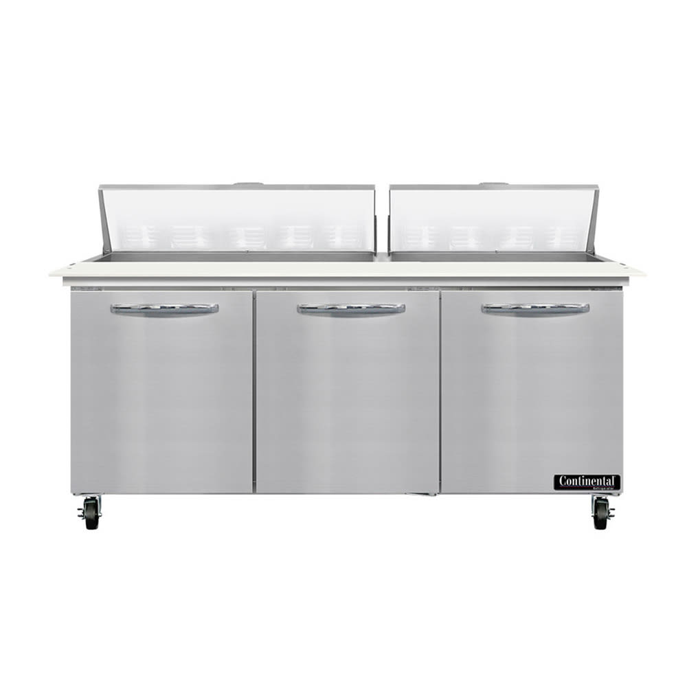 160-SW72N18C 72" Sandwich/Salad Prep Table w/ Refrigerated Base, 115v