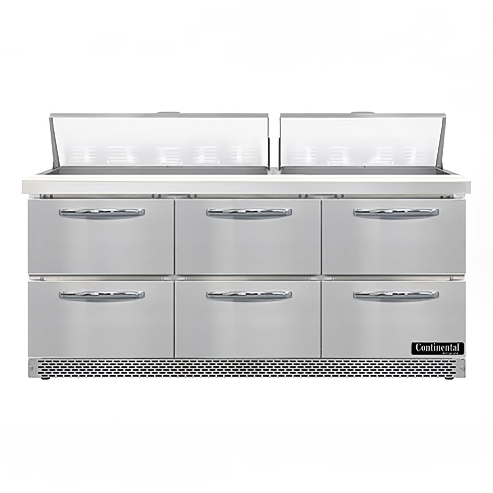 160-SW72N18FBD 72" Sandwich/Salad Prep Table w/ Refrigerated Base, 115v