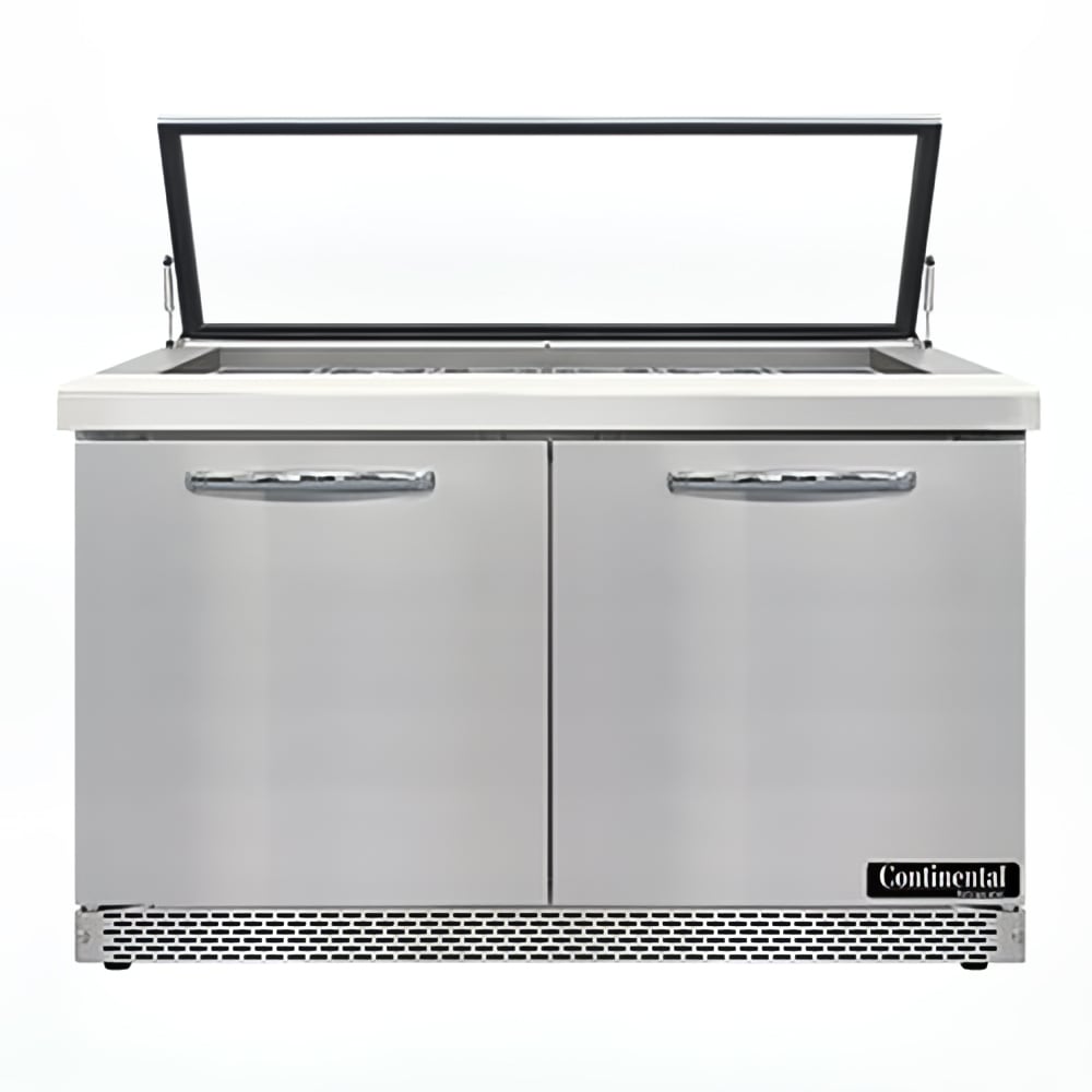 160-SW48N18MHGLFB 48" Sandwich/Salad Prep Table w/ Refrigerated Base, 115v