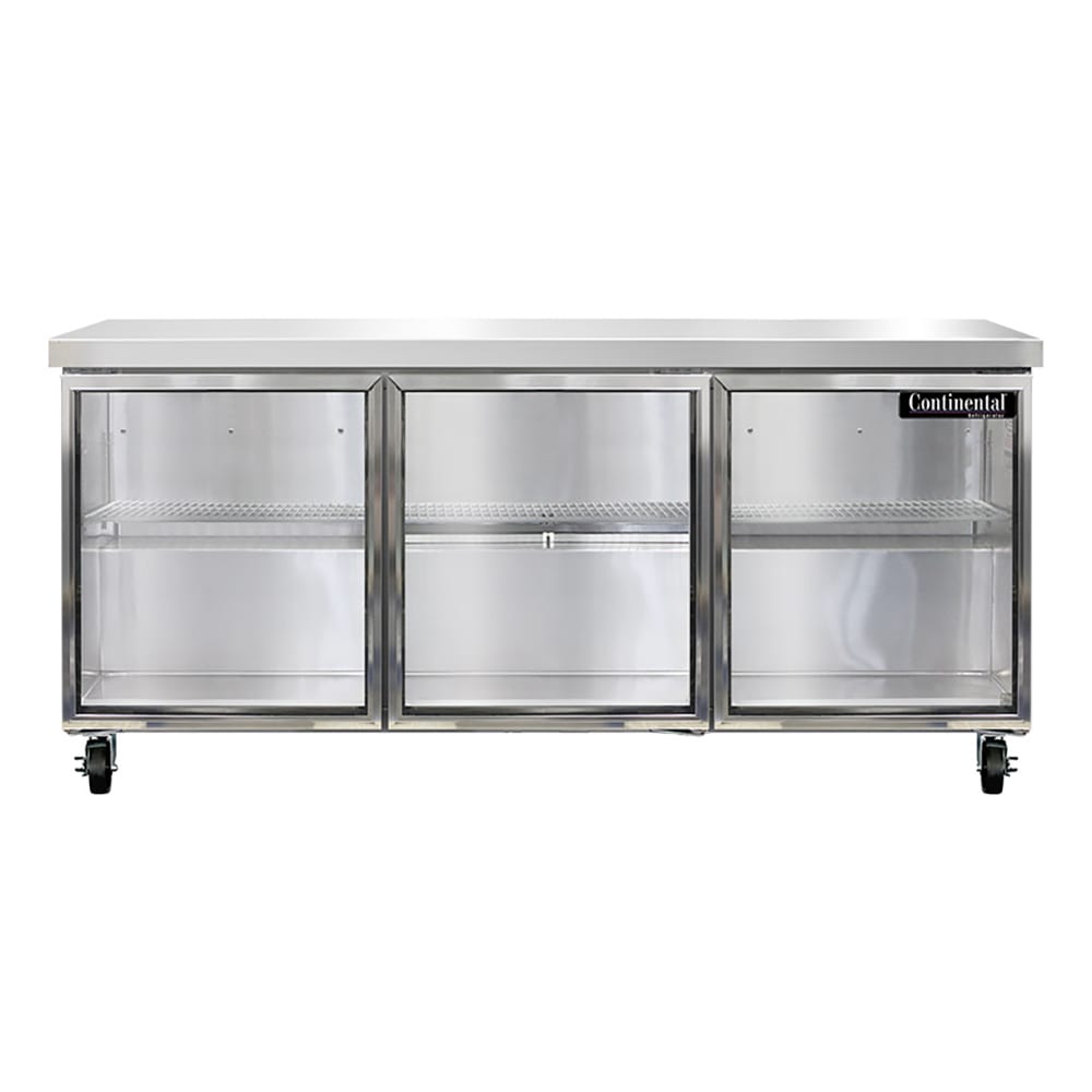 160-SW72NGD 72" Worktop Refrigerator w/ (3) Sections, 115v