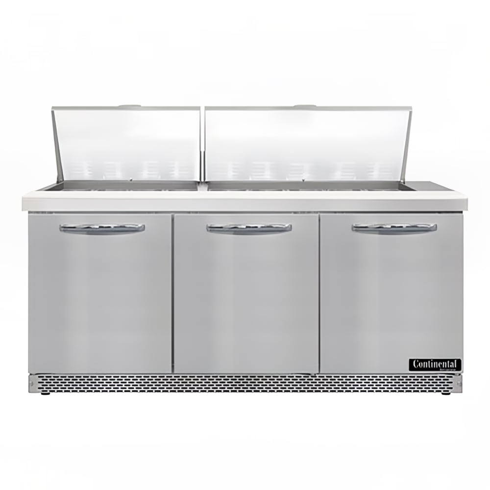 160-D72N27MFB 72" Designer Line Sandwich/Salad Prep Table w/ Refrigerated Base, 115v