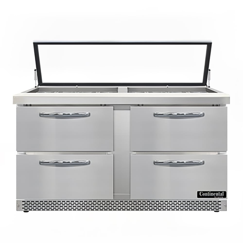 160-SW60N24MHGLFBD 60" Sandwich/Salad Prep Table w/ Refrigerated Base, 115v